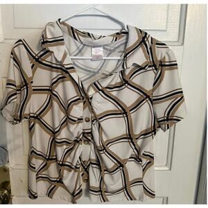 No boundaries white polo shirt